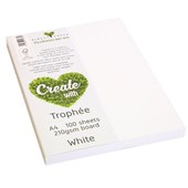 TROPHEE COLOURED PAPER A4 210GSM WHITE PACK 100