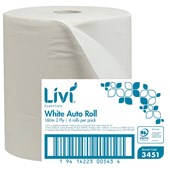 LIVI ESSENTIALS 3451 PAPER TOWEL ROLL AUTO 2 PLY 160M CARTON 6