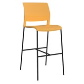 KNIGHT GAME BARSTOOL BLACK FRAME DAFFODIL