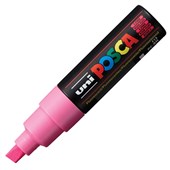 POSCA PC8K PAINT MARKER CHISEL BROAD 8MM FLORESCENT PINK