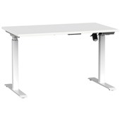 AGILE BOOST HEIGHT ADJUSTABLE SINGLE SIDED ELECTRICAL DESK W1200 X D700 X H7201200MM WHITE FRAME WHITE TOP