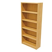 ZEALAND COMMERCIAL BOOKCASE 5 TIER W800 X D300 X H1800MM TAWA