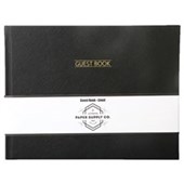 OFFICE SUPPLY CO CITTA TEXTURED LANDSCAPE GUEST BOOK 96 LINED PAGES 80GSM BLACK