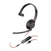 PLANTRONICS BLACKWIRE C5210 HEADSET USBA WIRED MONAURAL BLACK