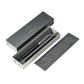 PARKER JOTTER XL BALLPOINT PEN RICHMOND MATTE BLACK CHROME TRIM MEDIUM NIB BLUE GIFT BOX