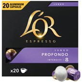 LOR ESPRESSO COFFEE CAPSULES LUNGO PROFONDO PACK 20