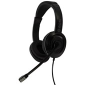 MOKI USB HEADPHONES WITH BOOM MICROPHONE BLACK