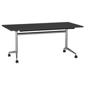 KNIGHT TEAM FLIP TABLE W1600 X D800 X H720MM CHROME FRAME BLACK TOP