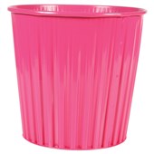 FLUTELINE RUBBISH BIN FLUTED METAL 15L PINK