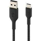 BELKIN BOOST CHARGE USBA TO USBC BRAIDED CABLE 1M BLACK