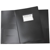 OSC PRESENTATION FOLDER WITH NAME HOLDER A4 BLACK