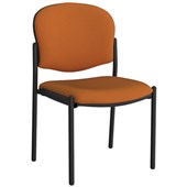 OPD ZED VISITOR CHAIR STACKABLE 4 LEG SPLICE ORANGE