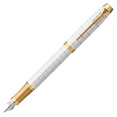 PARKER IM PREMIUM FOUNTAIN PEN PEARL GOLD TRIM