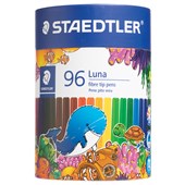 STAEDTLER LUNA FIBRE TIP PEN ASSORTED COLOURS TUB 96