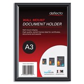 DEFLECTO DOCUMENT FRAME A3 BLACK