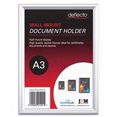 DEFLECTO DOCUMENT FRAME A3 SILVER