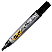 BIC ECOLUTIONS 2300 PERMANENT CHISEL TIP MARKER BLACK