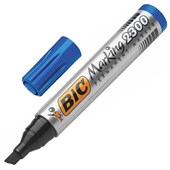 BIC ECOLUTIONS 2300 PERMANENT CHISEL TIP MARKER BLUE