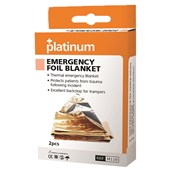 PLATINUM EMERGENCY FOIL BLANKET PACK 2