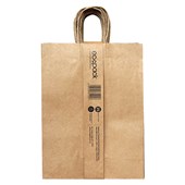 ECOPACK TWISTED HANDLE PAPER BAGS MEDIUM PACK 25