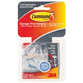 COMMAND CORD CLIPS 1717CLRVP CLEAR PACK 10