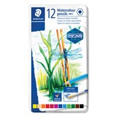 STAEDTLER DESIGN JOURNEY WATERCOLOUR PENCILS ASSORTED TIN 12