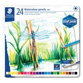 STAEDTLER DESIGN JOURNEY WATERCOLOUR PENCILS ASSORTED TIN 24