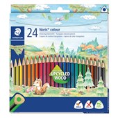 STAEDTLER NORIS 187 TRIANGULAR COLOURING PENCILS PACK 24