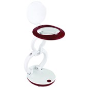 DAYLIGHT YOYO MAGNIFIER DESK LAMP WHITE AND RED