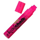 TEXTA LIQUID CHALK MARKER JUMBO DRY WIPE CHISEL 150MM PINK