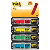 POSTIT 684SH ARROW FLAGS SIGN HERE AND DATE BRIGHT ASSORTED PACK 120