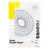 REEVES GRAPH PAPER PAD 70GSM 2MM A4 40 LEAF