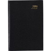 COLLINS MID YEAR ANY YEAR DIARY A52 TWO DAYS TO PAGE BLACK UNDATED