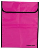 WARWICK HOMEWORK BAG HOOK AND LOOP W290 X H360MM LARGE FLUORO PINK