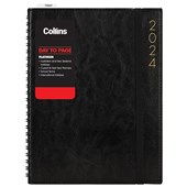 COLLINS DIARY PLATINUM A51 BLACK DAY PER PAGE WIRO EVEN YEAR