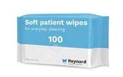 REYNARD HEALTH SOFT WHITE DISPOSABLE PATIENT WIPES 33CM X 29CM  PACK 100