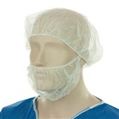 BASTION BEARD COVER DISPOSABLE SINGLE LOOP WHITE CTN 1000