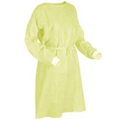 MPH POLYPROPENE COATED ISOLATION GOWN YELLOW 1200MM X 1400MM X 40GSM CTN40