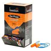 BASTION CORDED DISPOSABLE EAR PLUG CLASS 5 ORANGE BOX 100