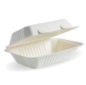 BIOCANE TAKEAWAY CLAMSHELL WHITE 9X6X3 250CTN