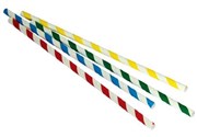 PAPER STRAW  REGULAR COLOURED 6MM PKT250