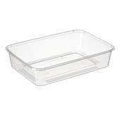 FOOD TRAY BS500 RECTANGULAR 500ML CLEAR 500CTN