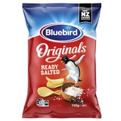 POTATO CHIPS BLUEBIRD ORIGINAL READY SALTED 150G