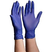 DISPOSABLE GLOVES HEAVY DUTY DARK BLUE NITRILE BOX 50 SMALL