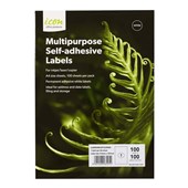 ICON LABEL MULTIPURPOSE LABEL  1 UP WHITE 210 X 297 PACK 100