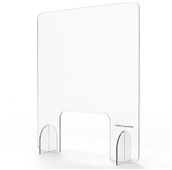 ACRYLIC SCREEN SNEEZE GUARD 600 X 800HMM WITH CUT OUT