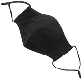 DELUXE COTTON 3 LAYER BLACK ADJUSTABLE FACE MASK