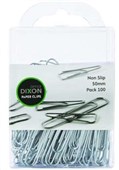 DIXON PAPER CLIPS 50MM NONSLIP PACK 100