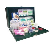 HELPIT FIRST AID KIT INDUSTRIAL GREEN METAL BOX 150 PERSON