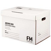 FM BOX ARCHIVE 170603 WHITE SUPER STRENGTH 462X332X330MM INSIDE MEASURE